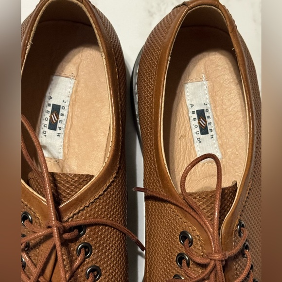 Joseph Abboud Brown Daytona Textured Oxfords - Size 9D - Picture 5 of 7